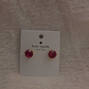 NWT Kate Spade Rise And Shine Fuchsia Crystal Earrings